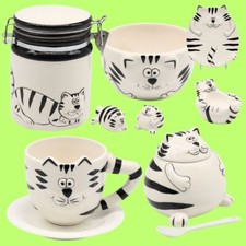Keramik-Serie "Sumcolino" Katze / Kater Schüssel Dose Eierbecher Teller Tasse