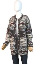 Vero Moda einzigartiger Vintage Cardigan Ornament 100% Schottland Wolle Gr. M-L