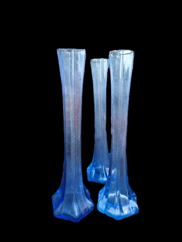 Stabvasen glas blau - blau, pastell