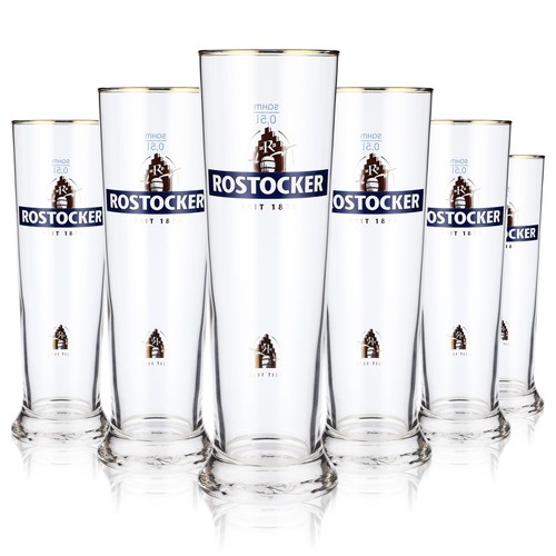 Rostocker bier glas - 6x,