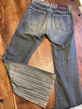 Franco Benussi Jeans,Bootcut,Schlaghose,Streifen,90er,Gr.30/32,mega Waschung