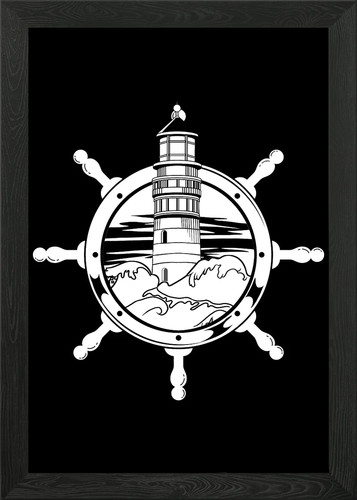 Leuchtturm helm gerahmtes - leuchtturm,
