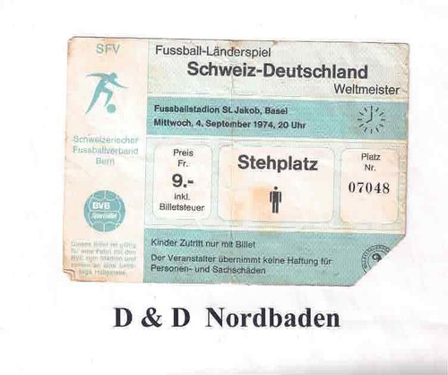 Ticket eintrittskarte 1974 - /,