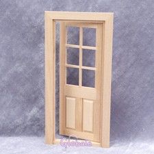 Miniatur Puppenhaus Maßstab 1:12 Unlackierte Tür Innentor Möbel DIY Projekt