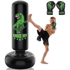 Boxsack Kinder Dinosaurier 160cm Freistehend Boxing Set mit Boxhandschuhen
