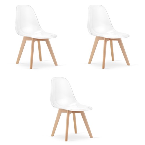 3er set stuhl kito - stuhl, transparent