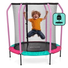 Kindertrampolin Trampolin TRP-55 150cm 5 FT Kinder Garten Schutzschäume ROSA
