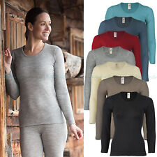 Engel Damen Langarm Unterhemd Wolle Seide kbT Funktionswäsche öko bio Schurwolle