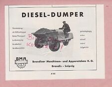 BRANDIS-LEIPZIG, Werbung 1958, Brandiser Maschinen-Apparatebau KG Diesel-Dumper