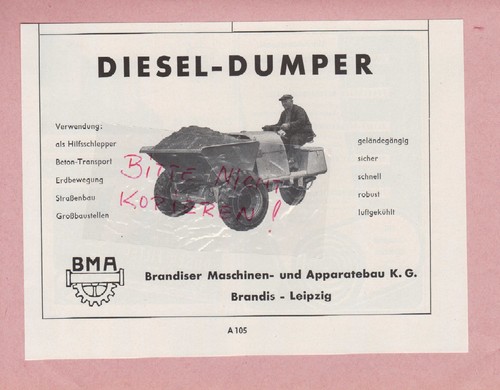 Brandis leipzig werbung - brandis-leipzig,, 1958