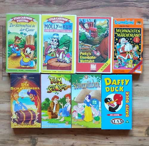 Retro paket kinder vhs - 8, kinder-vhs