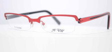 JF Rey Brille Titan JF2076 3000 50-18 144 Schwarz Rot Halbrand Rechteckig France