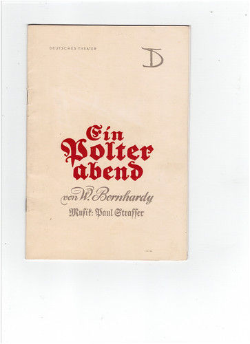 Programmheft deutsches theater - programmheft,