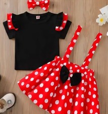 Minnie Maus Kostüm Set - Micky Mouse Outfit, Mauskostüm