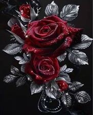 Malen nach Zahlen - Rote Rose