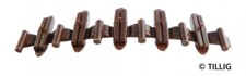 Tillig H0-ELITE 85502 Isolierschienenverb. braun (Beutel 20 St.)