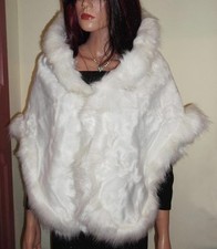 Luxus Elfenbein Pelz Stola /