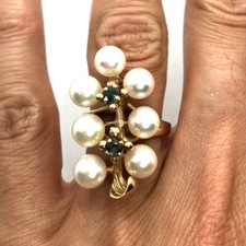 Vintage 10K Gelbgold Akoya