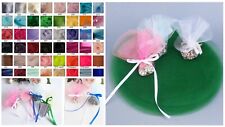 Tüllkreise ca Ø 24cm 50St Gastgeschenke Hochzeit Mandelkreise Tüll Satinschleife