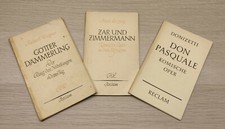 Reclam antiquarisch Götter Dammerung-Zar und Zimmermann-Don Pasquale