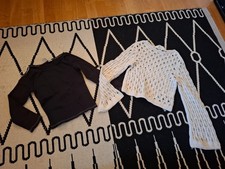 NEU H&M Häkel-Pullover + Shirt 134/140 spitze boho hippie öko clean chabby zar 2