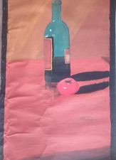 Acryl auf Leinwand (4 Bilder: 3 Bilder auf Rahmen, 1 Bild als Leinwand)