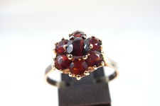 Schöner Granat Stern Ring 585