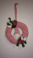 Adventskranz Türkranz Rosa