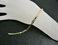 Armband Panzer mit Zwischenteile 585 Gold 20cm lang 4mm breit 7,4g NEU