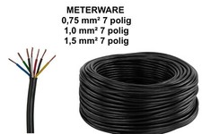 7 Polig Rundkabel Anhängerkabel Kfz Litze Leitung 0,75 mm²  1,0 mm²  1,5 mm²