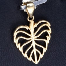 Feiner Monstera Blatt Goldanhänger Anhänger 585 14K ECHT GOLD  Geschenk Idee NEU