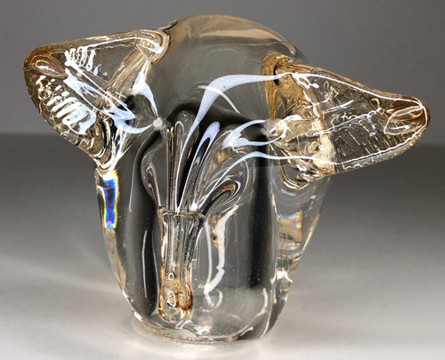 Vintage glasskulptur elefant - vintage,
