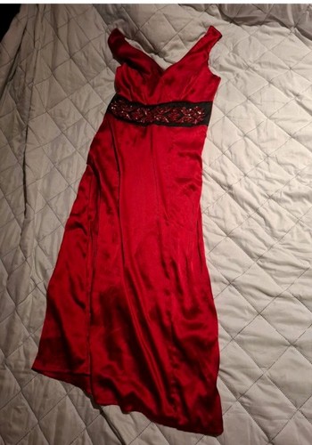 Damen kleid satin - damen, gr.