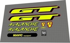 1996 Gt Avalanche decal set