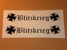 Blitzkrieg Aufkleber Iron Cross Kulturgut Bus Retro Ratte Old School Oldtimer V8
