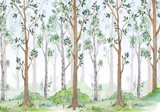 Wald Pastelle Bäume Natur