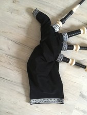 High Quality Bag Cover, Bagpipes, Dudelsack, schwarz-silber, selfmade