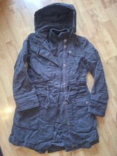 EDC Parka Grau in XS Jacke Winter mit abnehmbarer Kapuze