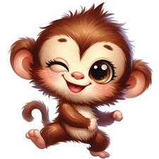 Cute Monkey Cartoon Baby