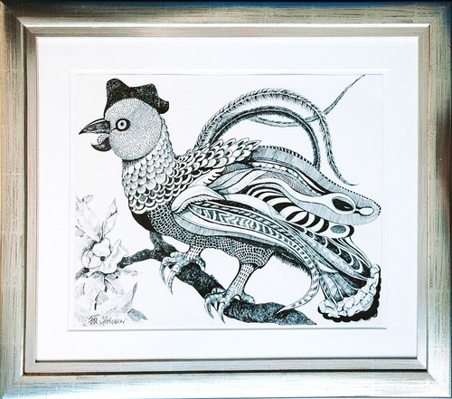 Paradiesvogel tusche x46 - tusche, cm