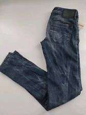 Diesel Jeans Damen W28 L34 Nevy Straight Skinny Leg Low Waist Blau Neu G1