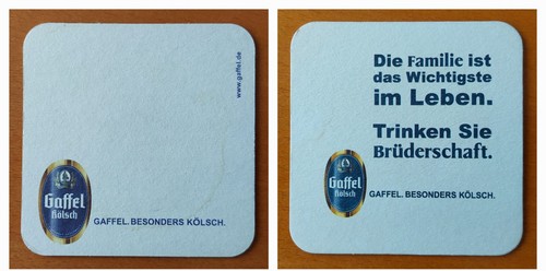 Bierdeckel gaffel kölsch - gaffel,