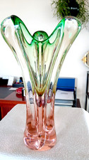 Große schwere Glas Vase -