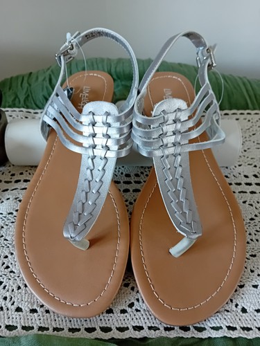 Sandalen in silber - sandalen, gr.38