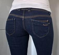 Beliebte Pepe Jeans Venus W29 Eher W28 L32 Dunkel Blau Used Straight Top Zust