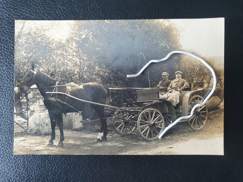 Alte echtfoto pferdewagen - alte,