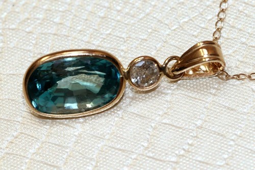 Blauer zirkon brillant - zirkon,