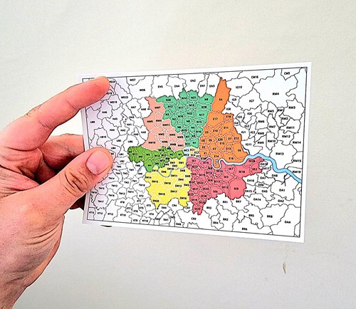 Postcode map london - of, (a6