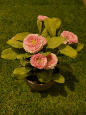 Set Kunstblume Topfpflanze Blumenstrauß im Keramik Übertopf