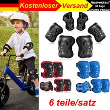6X Kinder Protektoren Ellenbogen Handgelenke Knieschützer Schoner Inlineskater
